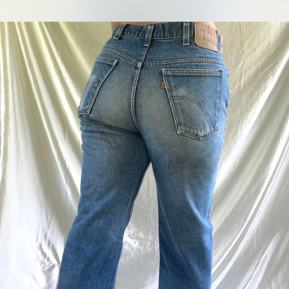 Levi's Straight Leg orange tab jeans